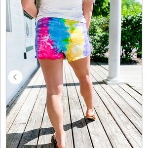 Judy Blue Snow Cone Tie Dye Shorts